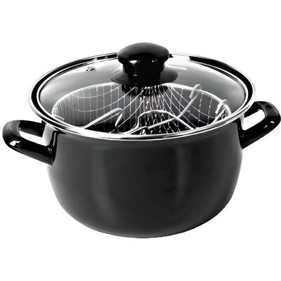 Excellent Houseware Fritteuse 26cm mit Korb & Glasdeckel Excellent Houseware Fritteuse 26cm mit Korb & Glasdeckel