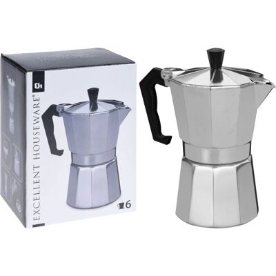 EXCELLENT HOUSEWARE Caffettiera pro 6 šálků - Stříbrná EXCELLENT HOUSEWARE Caffettiera pro 6 šálků - Stříbrná