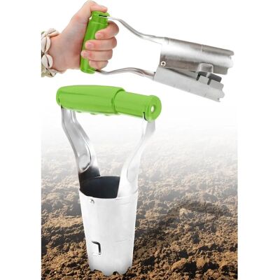Plantateur de bulbes en métal PERAGASHOP - Éjection automatique - Outil de jardin - Publicité Plantateur de bulbes en métal PERAGASHOP - Éjection automatique - Outil de jardin - Publicité
