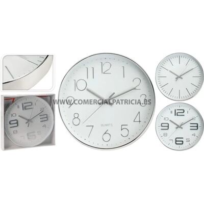 Reloj de Pared Plateado Koopman 30cm - Reloj de Pared Reloj de Pared Plateado Koopman 30cm - Reloj de Pared