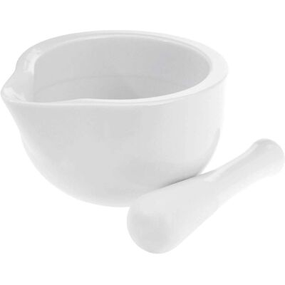Excellent Houseware Porzellan Mörser - 11x10 cm für Gewürze, Kräuter & Nüsse Excellent Houseware Porzellan Mörser - 11x10 cm für Gewürze, Kräuter & Nüsse