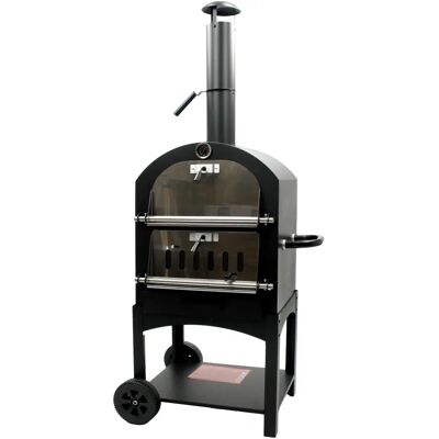 Barbacoa de Carbón Negra de Bigbuy con Ruedas - Barbacoa - Hierro, Acero Inoxidable - Ø10 x 46,5 cm, 44,5 x 65 x 158 cm Barbacoa de Carbón Negra de Bigbuy con Ruedas - Barbacoa - Hierro, Acero Inoxidable - Ø10 x 46,5 cm, 44,5 x 65 x 158 cm