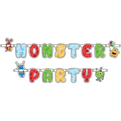 Haza Witbaard Buchstabengirlande Monster Party - Partydekoration Haza Witbaard Buchstabengirlande Monster Party - Partydekoration