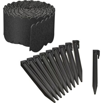 Nature Rasenkanten-Set - Recyceltes Material, 12m x 13cm Nature Rasenkanten-Set - Recyceltes Material, 12m x 13cm