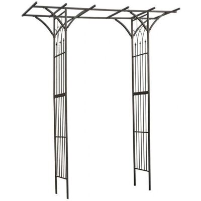 VidaXL Gartenbogen Schwarz Stahl 114x66x232 cm - Gartenbogen VidaXL Gartenbogen Schwarz Stahl 114x66x232 cm - Gartenbogen