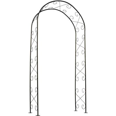 vidaXL Gartbogen Schwarz - Metallbogen für Kletterpflanzen vidaXL Gartbogen Schwarz - Metallbogen für Kletterpflanzen