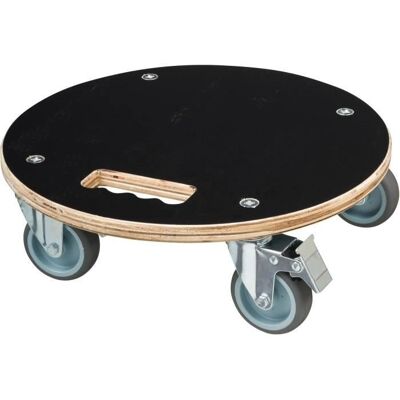 vidaXL Nature Pflanzenschieber Rund Ø38cm Schwarz Holz - Pflanzenstütze/Wagen vidaXL Nature Pflanzenschieber Rund Ø38cm Schwarz Holz - Pflanzenstütze/Wagen
