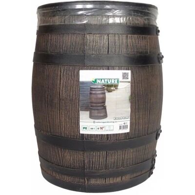 Baril de pluie Nature - 50L, marron, aspect bois - Baril de pluie - Publicité Baril de pluie Nature - 50L, marron, aspect bois - Baril de pluie - Publicité