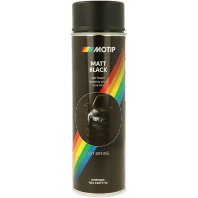 Lacca Nera Opaca Motip - Spray 500ml - Vernice in bomboletta - Nero - Resistente alle intemperie - Finitura opaca Lacca Nera Opaca Motip - Spray 500ml - Vernice in bomboletta - Nero - Resistente alle intemperie - Finitura opaca