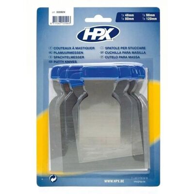 HPX Set mit 4 Spachtelmessern - Set of spatulas for car bodywork HPX Set mit 4 Spachtelmessern - Set of spatulas for car bodywork
