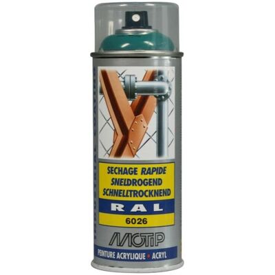 Motip Spray Vert Opale Acrylique - Peinture en aérosol RAL 6026 Motip Spray Vert Opale Acrylique - Peinture en aérosol RAL 6026