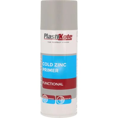 PlastiKote 440.0071025.076 Zinc Spray Primer - Cold, 400ml PlastiKote 440.0071025.076 Zinc Spray Primer - Cold, 400ml