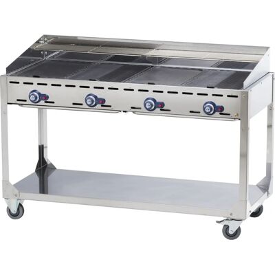 Hendi Greenfire Barbecue a Gas Propano - 4 Bruciatori, Acciaio Inox Hendi Greenfire Barbecue a Gas Propano - 4 Bruciatori, Acciaio Inox