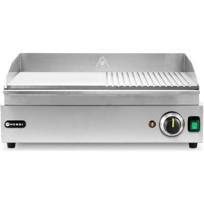 Grill électrique Hendi avec plaque moitié rainurée et moitié lisse - Grill électrique Grill électrique Hendi avec plaque moitié rainurée et moitié lisse - Grill électrique