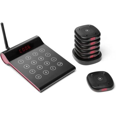 Sistema di Pager Hendi - Sistema di chiamata senza fili per ristoranti - Supporta 10 pagers Sistema di Pager Hendi - Sistema di chiamata senza fili per ristoranti - Supporta 10 pagers