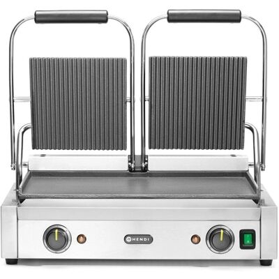 Hendi Griglia di Contatto Doppia, Acciaio Inox, 47.5x23 cm - Grill di Contatto Hendi Griglia di Contatto Doppia, Acciaio Inox, 47.5x23 cm - Grill di Contatto