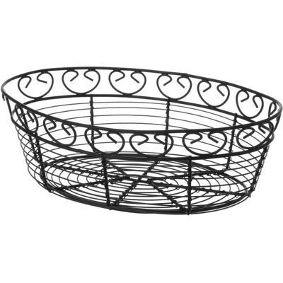 Hendi Brotkorb - Metall, Schwarz, Oval, 255x160x80mm - Brotspeicher Hendi Brotkorb - Metall, Schwarz, Oval, 255x160x80mm - Brotspeicher