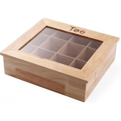 Hendi Holz-Teebox mit 12 Fächern - Teelager Hendi Holz-Teebox mit 12 Fächern - Teelager
