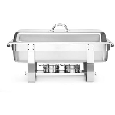 Hendi - Set grande di piatti riscaldanti in acciaio inox con contenitori GN - Riscalda cibo Hendi - Set grande di piatti riscaldanti in acciaio inox con contenitori GN - Riscalda cibo