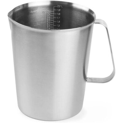 Hendi Verre Mesureur en acier inoxydable 2L - Cuisine & HoReCa Hendi Verre Mesureur en acier inoxydable 2L - Cuisine & HoReCa