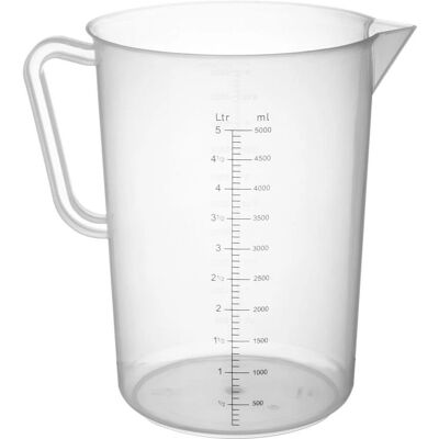 HENDI 5L Graduated Polypropylene Measuring Jug HENDI 5L Graduated Polypropylene Measuring Jug