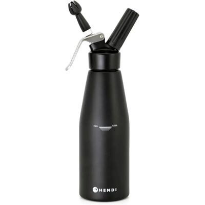 Hendi Vispgrädde spruta - 980ml Svart - Kitchen Line Hendi Vispgrädde spruta - 980ml Svart - Kitchen Line