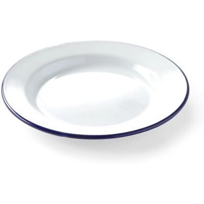 Assiette Hendi 621233 - 240mm - Blanc avec Borde Bleu Assiette Hendi 621233 - 240mm - Blanc avec Borde Bleu