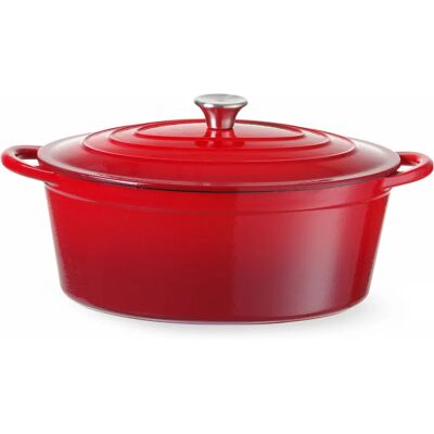 Hendi 626825 Poêle en Fonte Émaillée - Compatible avec Toutes les Sources de Chaleur Hendi 626825 Poêle en Fonte Émaillée - Compatible avec Toutes les Sources de Chaleur