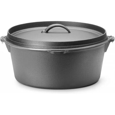 Olla de hierro fundido - 9 L - Negro - Accesorio de cocina Olla de hierro fundido - 9 L - Negro - Accesorio de cocina