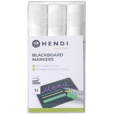 Hendi Kreidemarker 15 mm Weiß - Marker, 3 Stück Hendi Kreidemarker 15 mm Weiß - Marker, 3 Stück