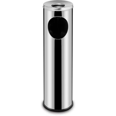 Hendi 691380 Cestino in Acciaio Inox con Cenicero - 15L Hendi 691380 Cestino in Acciaio Inox con Cenicero - 15L
