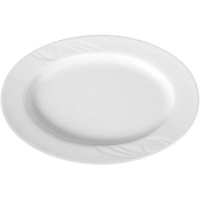 Hendi Assiette ovale en porcelaine - Décorée - 290x200 mm - Lot de 6 - Publicité Hendi Assiette ovale en porcelaine - Décorée - 290x200 mm - Lot de 6 - Publicité