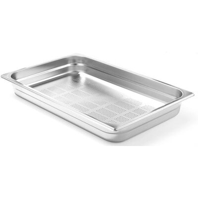 HENDI Contenant en acier inoxydable GN 1/1 530x325 h=20 mm perforé - Conteneur HENDI Contenant en acier inoxydable GN 1/1 530x325 h=20 mm perforé - Conteneur