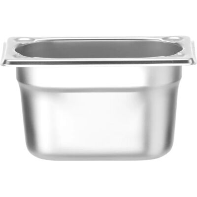 Contenant de stockage alimentaire en acier inoxydable Hendi 806739 - GN 1/9 - 1L - Publicité Contenant de stockage alimentaire en acier inoxydable Hendi 806739 - GN 1/9 - 1L - Publicité