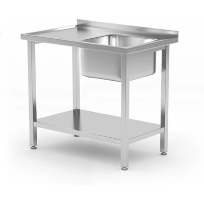 Hendi - 816998 - Estante derecho - Fregadero con mesa de trabajo Hendi - 816998 - Estante derecho - Fregadero con mesa de trabajo