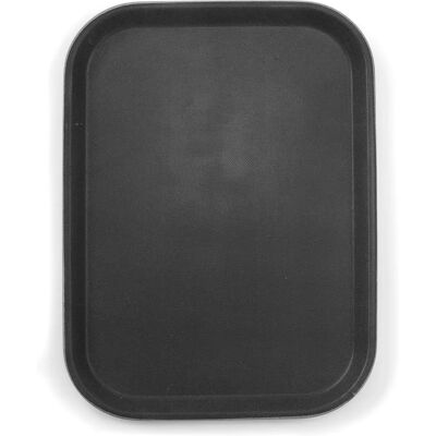 Plateau de service rectangulaire en polypropylène noir - 255 x 355 mm Plateau de service rectangulaire en polypropylène noir - 255 x 355 mm