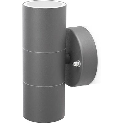 Smartwares GWL-176-HG Buiten Wandlamp - RVS - Antraciet – 2-lichts Smartwares GWL-176-HG Buiten Wandlamp - RVS - Antraciet – 2-lichts