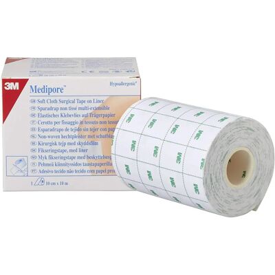 Ruban non tissé 3M Medipore - Hypoallergénique, 10cm x 10m Ruban non tissé 3M Medipore - Hypoallergénique, 10cm x 10m