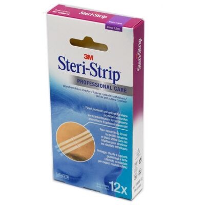 Bandes de fermeture cutanée renforcées 3M Steri-Strip - 6mm x 7.5cm - Publicité Bandes de fermeture cutanée renforcées 3M Steri-Strip - 6mm x 7.5cm - Publicité