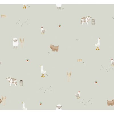 LITTLE DUTCH Little Farm Multicolor Wallpaper LITTLE DUTCH Little Farm Multicolor Wallpaper