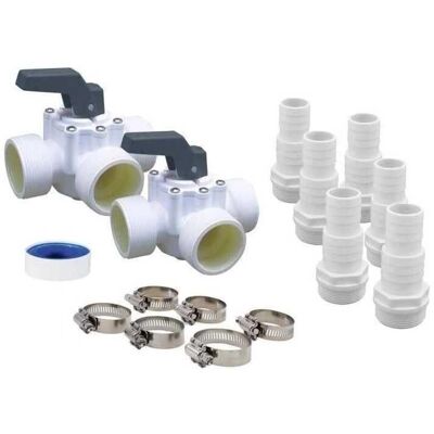 Kit de bypass universal Ubbink para piscinas - Modelo 7505527 - PVC - Blanco Kit de bypass universal Ubbink para piscinas - Modelo 7505527 - PVC - Blanco