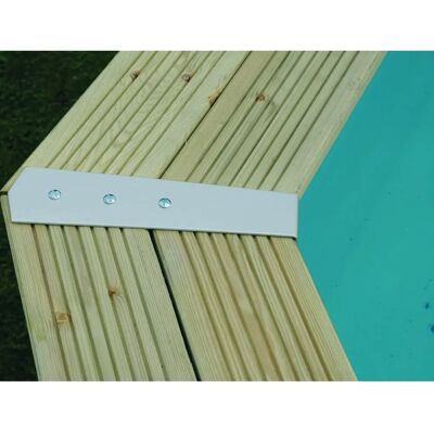 Kit de finition aluminium Ubbink - 8 pièces 135° - Pour piscines en bois Kit de finition aluminium Ubbink - 8 pièces 135° - Pour piscines en bois