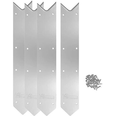 Kit de finition de margelles en aluminium pour piscines en bois rectangulaires Kit de finition de margelles en aluminium pour piscines en bois rectangulaires