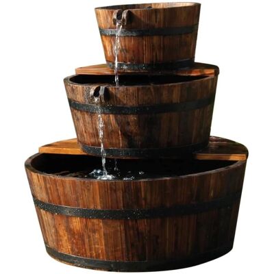 Ubbink Gartenteich mit 3 Holzfässern - Wasserfall Ubbink Gartenteich mit 3 Holzfässern - Wasserfall