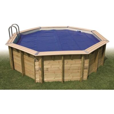 Couverture de piscine Ubbink - Octogonale, Bleu, 5,50x3,55m - Cover - Publicité Couverture de piscine Ubbink - Octogonale, Bleu, 5,50x3,55m - Cover - Publicité