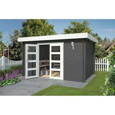 Van Kooten - Mikkel - Carbon Grey-Wit gecoat - log cabin Van Kooten - Mikkel - Carbon Grey-Wit gecoat - log cabin