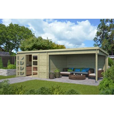 Van Kooten Tuin en Buitenleven - Olenka 710x330 cm - log cabin Van Kooten Tuin en Buitenleven - Olenka 710x330 cm - log cabin