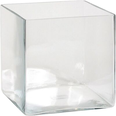 Britt Vase - 20x20x20 cm - Quadratisch - Transparent - Vase Britt Vase - 20x20x20 cm - Quadratisch - Transparent - Vase