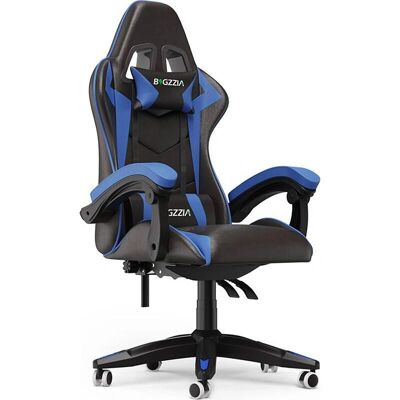 BIGZZIA - Gaming Chair Ergonomic - Cuir PU - Coussin lombaire en mousse mémoire - Gaming Chair - Publicité BIGZZIA - Gaming Chair Ergonomic - Cuir PU - Coussin lombaire en mousse mémoire - Gaming Chair - Publicité