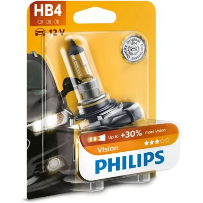 Ampoule voiture Philips Vision 9006PRB1 HB4 55 W - ampoule voiture Ampoule voiture Philips Vision 9006PRB1 HB4 55 W - ampoule voiture